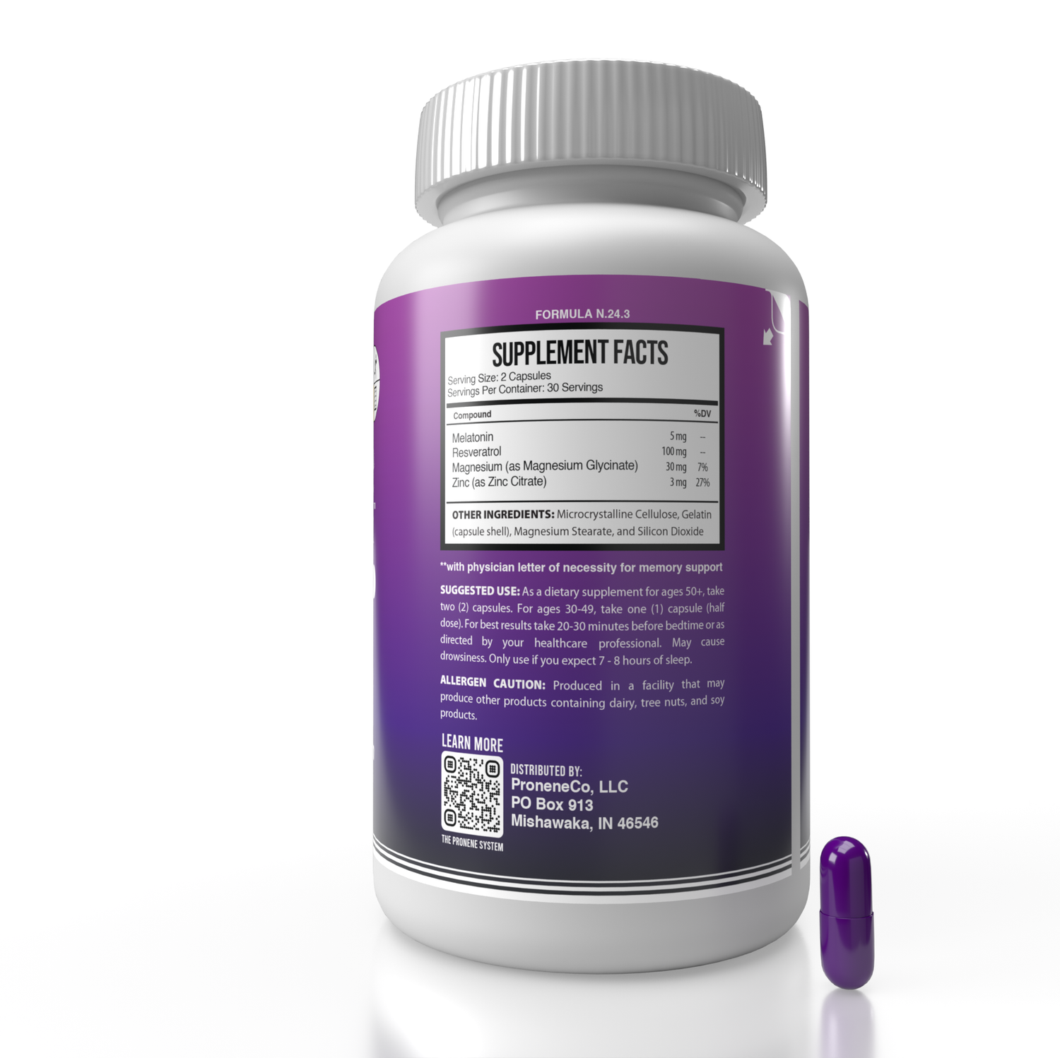 Optimized Sleep Support (60 ct) | Deep Sleep, Memory & Immune Boost | Melatonin, Resveratrol, Magnesium, Zinc