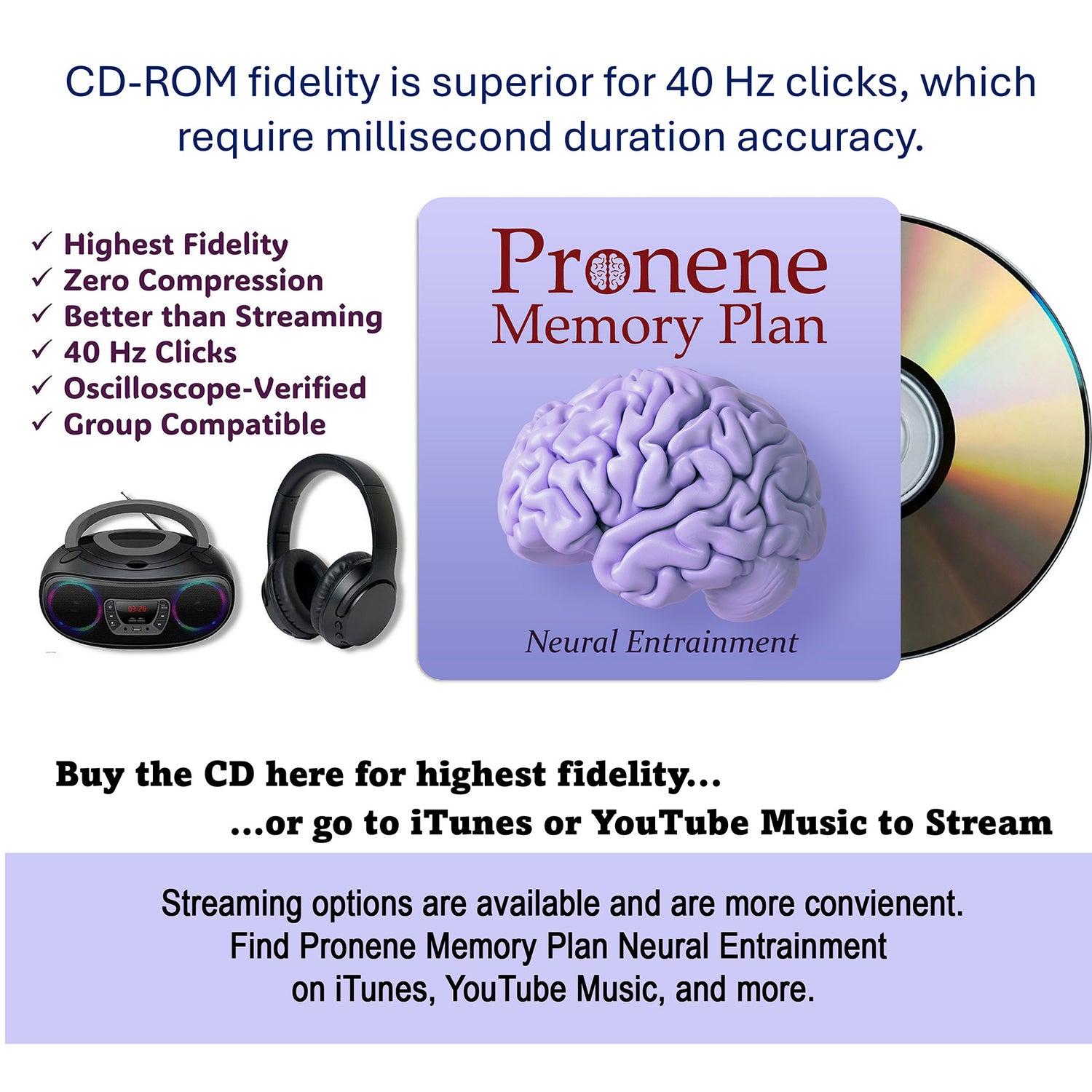 40 Hz Gamma Neurostimulation High Fidelity CD