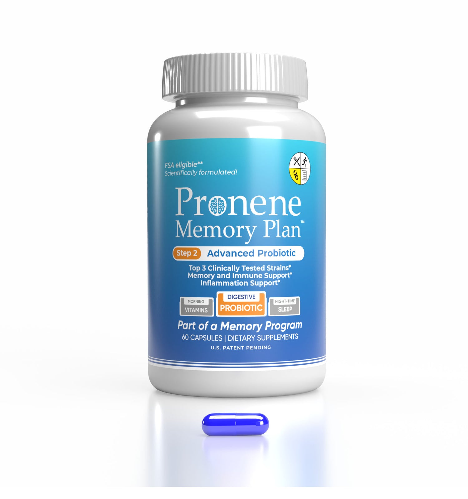Advanced Probiotic (60 ct) | Gut, Immunity & Memory Support | Bifidobacterium & Lactobacillus Strains